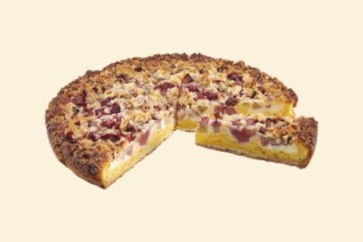 Rabarber och jordgubbskaka